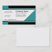 ティール(緑がかった色)企業の名刺テンプレート 名刺 (正面/裏面)