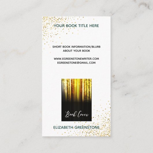 ティール(緑がかった色)作家プロモーション署名済みコピー エンクロージャーカード (裏面)