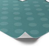 ティール（緑がかった色）保CalmとBake On Poster ポスター (角)