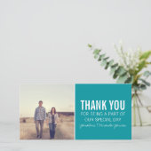 ティール（緑がかった色）写真サンキューカード サンキューカード (スタンド正面)