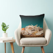 ティール（緑がかった色）写真シートレジャーシーシェル クッション (椅子)