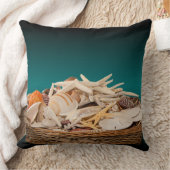 ティール（緑がかった色）写真シートレジャーシーシェル クッション (ブランケット)