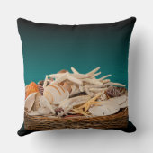 ティール（緑がかった色）写真シートレジャーシーシェル クッション (裏面)