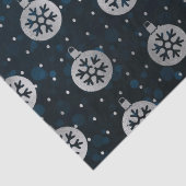 ティール(緑がかった色)《写真》ぼけ味と銀箔クリスマスバウブル 薄葉紙 (詳細)