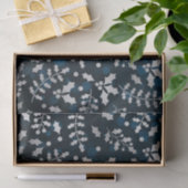 ティール（緑がかった色）《写真》ぼけ味と銀箔クリスマスホリー 薄葉紙 (ギフト)