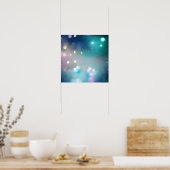 ティール（緑がかった色）《写真》ぼけ味背景 ポスター (キッチン)