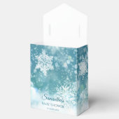 ティール（緑がかった色）《写真》ぼけ味雪雪の冬のベビースシャワー フェイバーボックス (オープン)