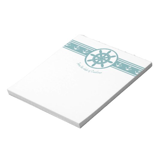 ティール(緑がかった色)出荷時のホイパーソナライズされたールメモ帳 ノートパッド (回転)