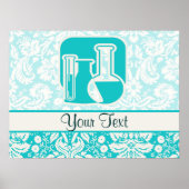 ティール(緑がかった色)化学 ポスター (正面)