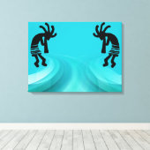 ティール(緑がかった色)南西ココペリ キャンバスプリント (インサイチュ (ウッドフロア))