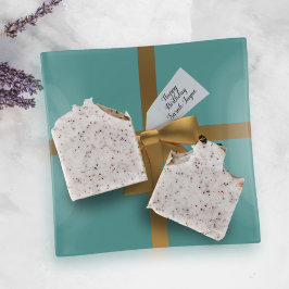 ティール（緑がかった色）及びカスタム金ゴールドボウ誕生日トレイトレイ トリンケットトレー