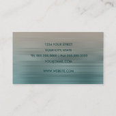 ティール(緑がかった色)及びトープストライプ名刺 名刺 (裏面)