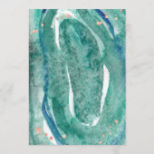 ティール(緑がかった色)及びバラ金ゴールドブライダルシャワーアドバイスカード アドバイスカード (裏面)