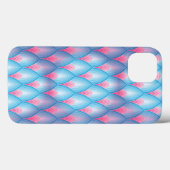 ティール(緑がかった色)及びピンク花弁パターン Case-Mate iPhoneケース (裏面 (横))