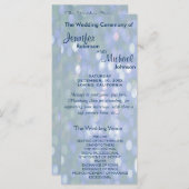 ティール（緑がかった色）及びラベンダー《写真》ぼけ味結婚式 プログラム (正面/裏面)