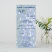 ティール（緑がかった色）及びラベンダー《写真》ぼけ味結婚式 プログラム (スタンド正面)