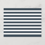 ティール(緑がかった色)及び濃紺の航海のないかりのブライダルシャワー インビテーションポストカード (裏面)