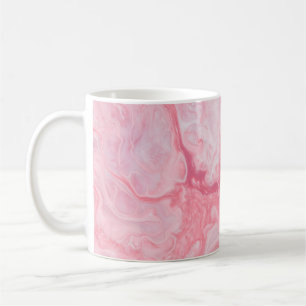 ティール（緑がかった色）及び白抽象芸術絵画類 コーヒーマグカップ