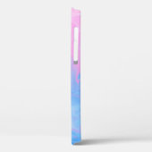 ティール(緑がかった色)及び白抽象芸術絵画類 Case-Mate iPhoneケース (裏面 / 左)
