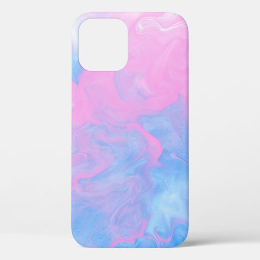 ティール(緑がかった色)及び白抽象芸術絵画類 Case-Mate iPhoneケース (裏面)