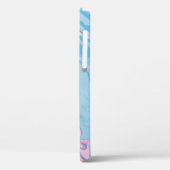 ティール(緑がかった色)及び赤色流体抽象芸術絵画類 Case-Mate iPhoneケース (裏面 / 左)