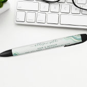 ティール(緑がかった色)及び金ゴールドグリッターアゲードビジネス 黒ボールペン