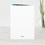 ティール(緑がかった色)及び銀アゲートSweet sixteen サンキューカード (裏面)