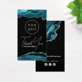 ティール（緑がかった色）及び銀agateパッケージインサート (デスク)