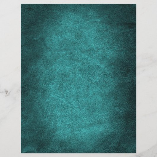 ティール（緑がかった色）古素朴革フェイクスクラップブックカードストック (正面)