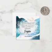 *~ティール(緑がかった色)可能な引用文AP62ノートカード ノートカード (正面/裏面インサイチュ)