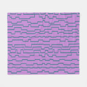 ティール（緑がかった色）回路 フリースブランケット (正面(横))