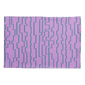 ティール（緑がかった色）回路 枕カバー (裏面)