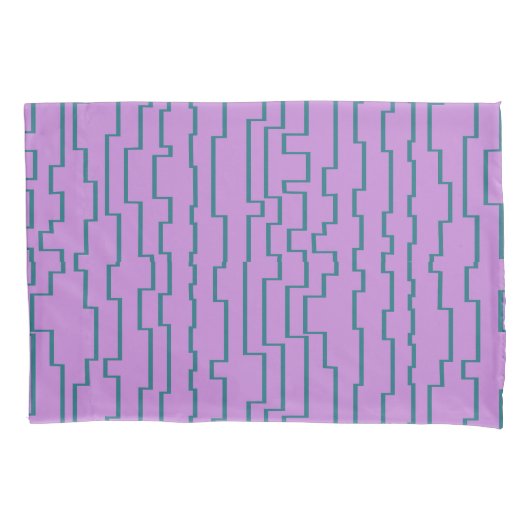 ティール（緑がかった色）回路 枕カバー (正面)