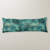 ティール（緑がかった色）大理石抽象芸術 ボディピロー (裏面)