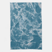 ティール（緑がかった色）大理石 キッチンタオル (縦)