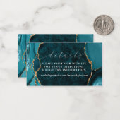 ティール(緑がかった色)、大理石&金ゴールドゲート詳細ノートカード ノートカード (正面/裏面インサイチュ)