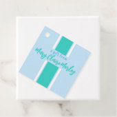 ティール（緑がかった色）太ストライプい名 フェイバータグ (インサイチュ)