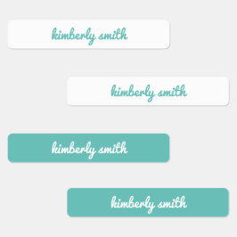 ティール（緑がかった色）女子校名ラベル ラベル