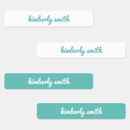 ティール（緑がかった色）女子校名ラベル ラベル (グループ)