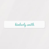 ティール（緑がかった色）女子校名ラベル ラベル (デザイン1)