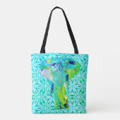 ティール（緑がかった色）威厳のあるネオンエレファントトート トートバッグ (裏面)