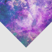 ティール(緑がかった色)威厳のあるパープルスター宇宙ネブラ 薄葉紙 (詳細)