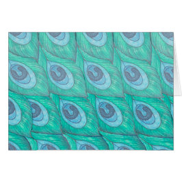 ティール（緑がかった色）孔雀フェザーパターンデザイン