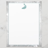 ティール（緑がかった色）孔雀文具 (正面)