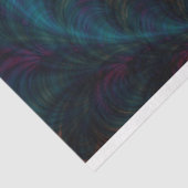 ティール（緑がかった色）宝石フラクタル抽象芸術1デクページ 薄葉紙 (詳細)