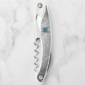 ティール（緑がかった色）宝石蝶 ソムリエナイフ (正面)