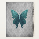 ティール(緑がかった色)宝石蝶 プランナー手帳 (裏面)