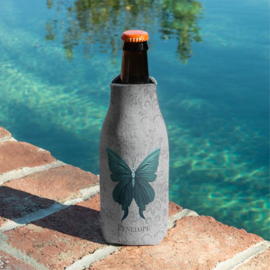 ティール(緑がかった色)宝石蝶 ボトルクーラー (インサイチュ プール)