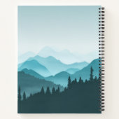 ティール（緑がかった色）山脈 ノートブック (裏面)