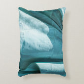 ティール（緑がかった色）布カバー アクセントクッション (正面(垂直))